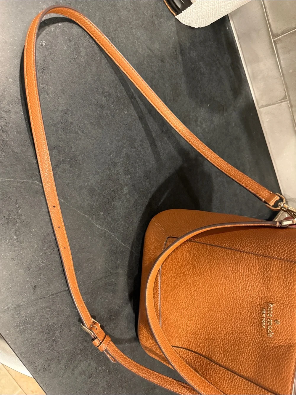 kate spade Lena Bucket Bag in warm gingerbread